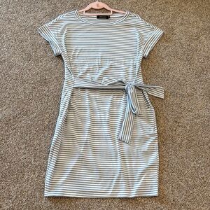 Casual Striped Blue Beach Dress